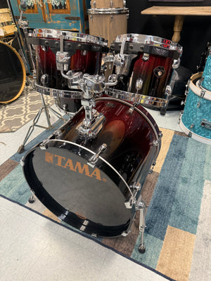 Tama Starclassic 4pc Red To Black Sparkle Drum Set