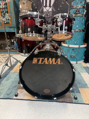 Tama Starclassic 4pc Red To Black Sparkle Drum Set