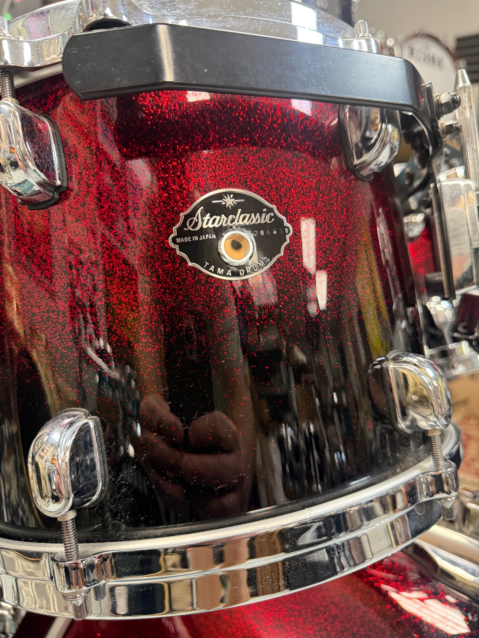 Tama Starclassic 4pc Red To Black Sparkle Drum Set
