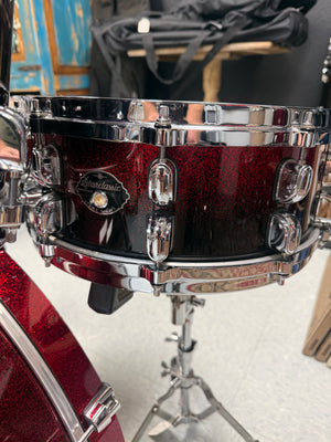 Tama Starclassic 5pc Red To Black Sparkle Drum Set