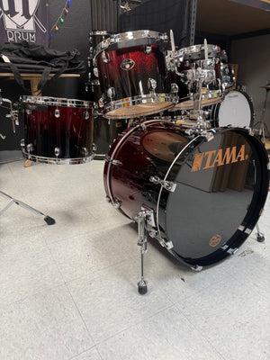 Tama Starclassic 5pc Red To Black Sparkle Drum Set