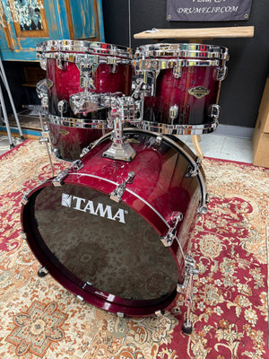 Tama Starclassic Molten Dark Raspberry Fade Walnut Birch Drum Set 4pc