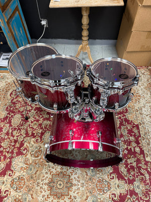Tama Starclassic Molten Dark Raspberry Fade Walnut Birch Drum Set 4pc