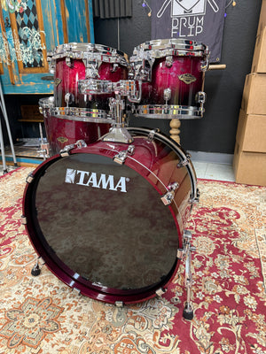 Tama Starclassic Molten Dark Raspberry Fade Walnut Birch Drum Set 4pc