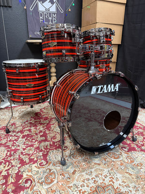 Tama Starclassic Neon Orange Oyster walnut Birch Drum Set