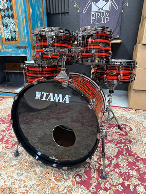 Tama Starclassic Neon Orange Oyster walnut Birch Drum Set