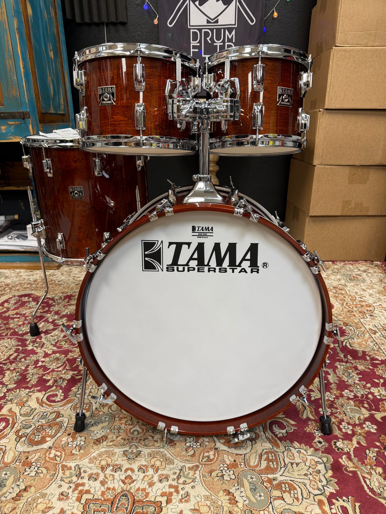 Tama Superstar 50th Anniversary Limited Edition Super Mahogany Drum Set