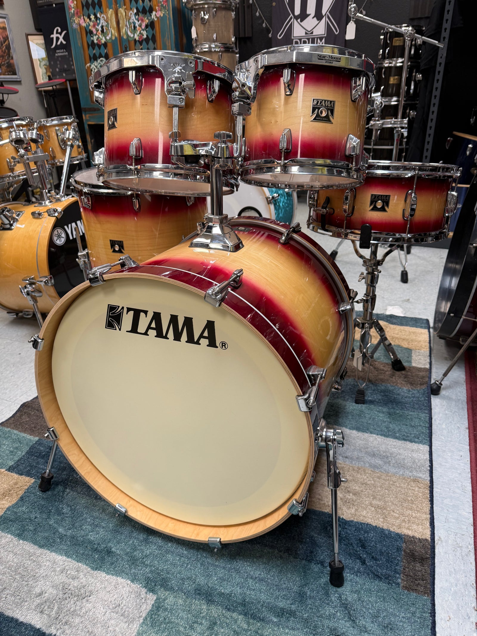 Tama Superstar Classic 5pc Ruby Natural Burst
