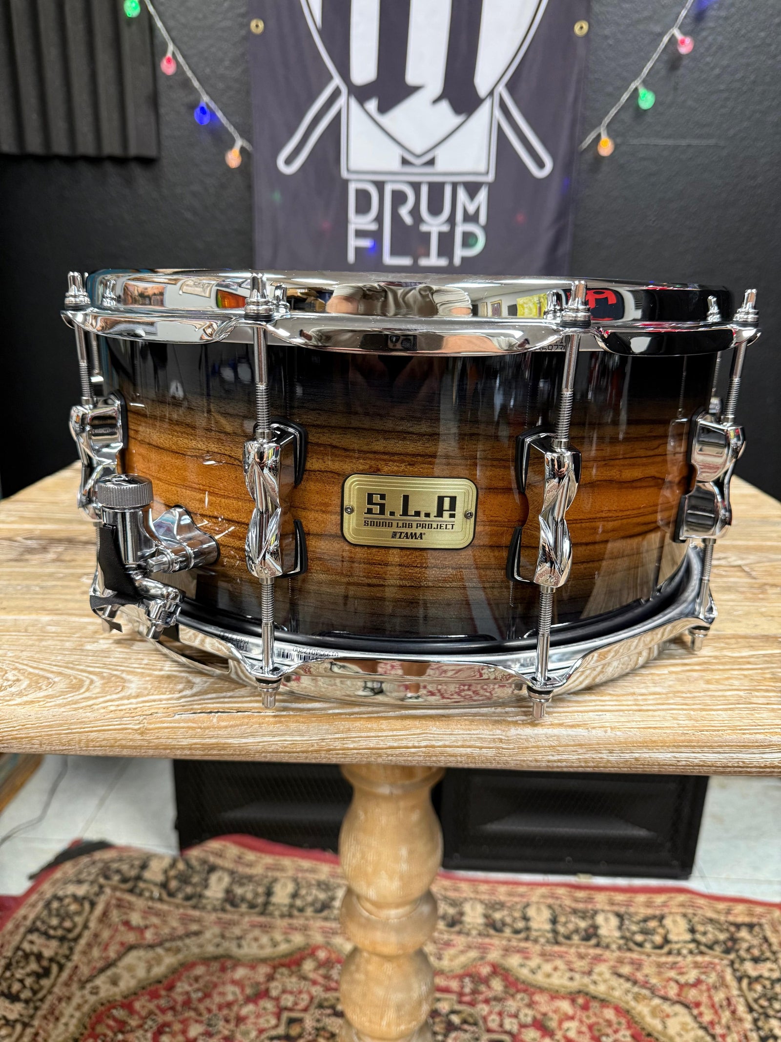 Tama SLP Midnight Zebrawood Burst 14x6.5” Snare drum