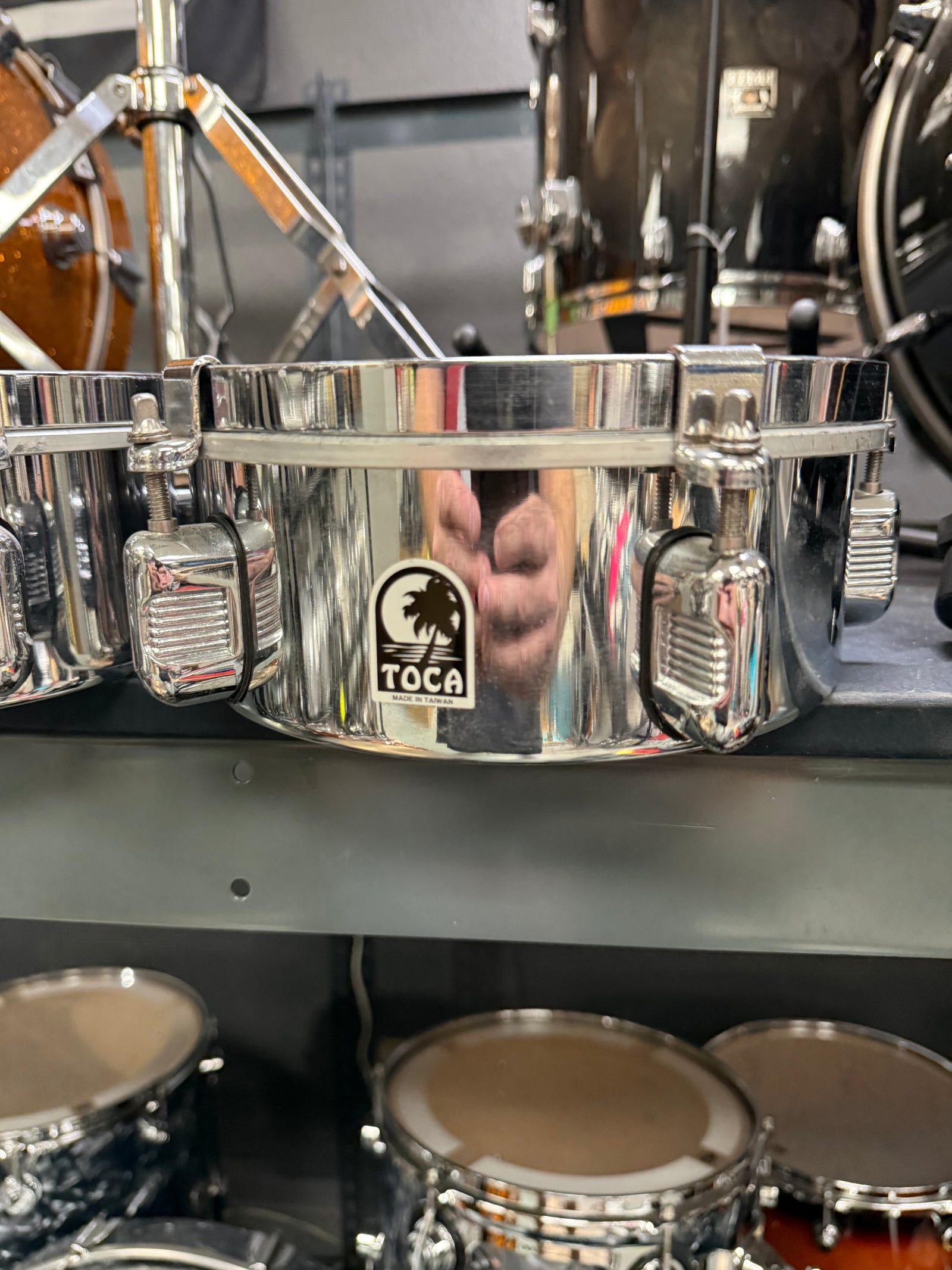 Toca Steel Timbales 6,8 with clamp