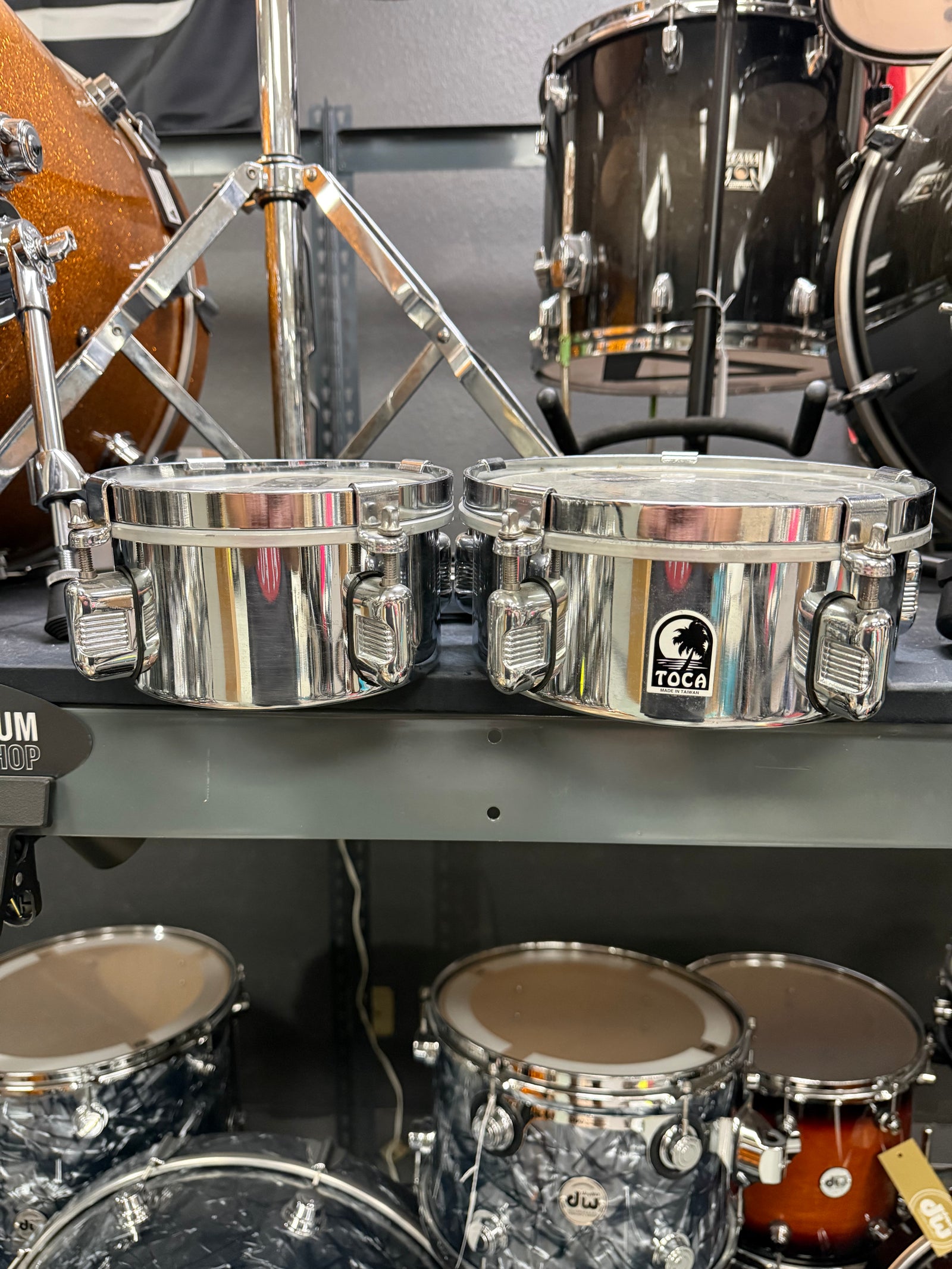 Toca Steel Timbales 6,8 with clamp