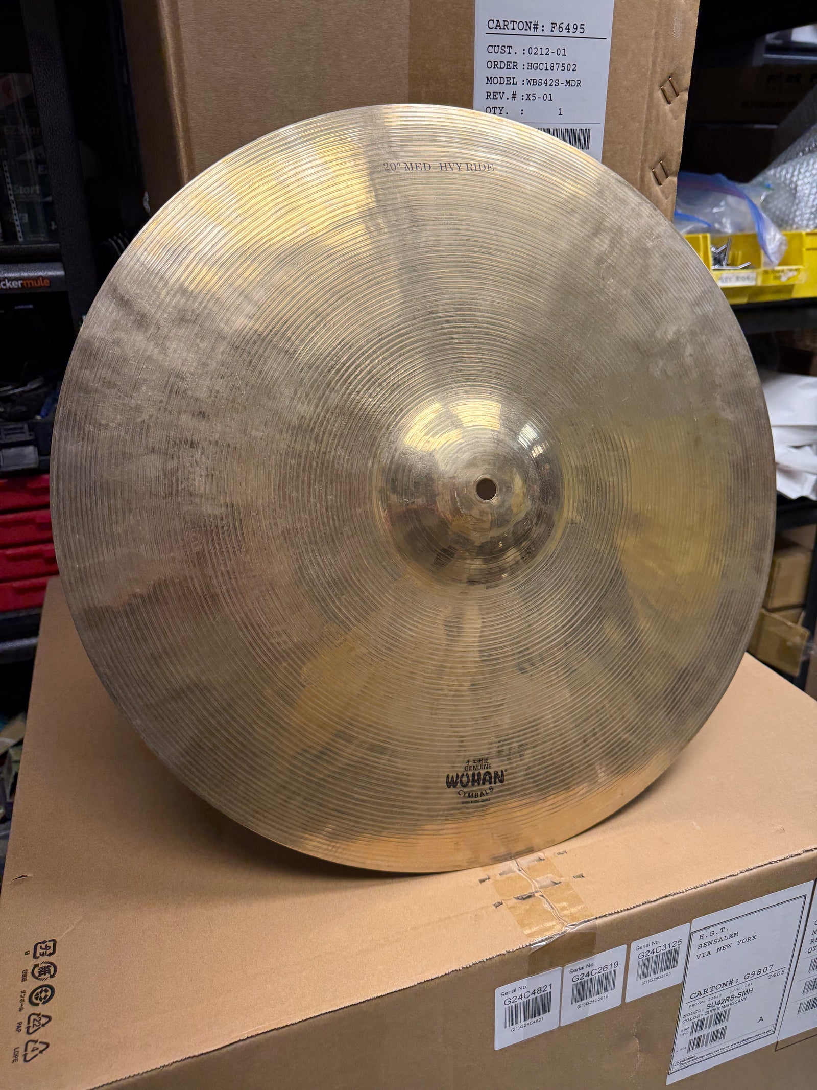Wuhan 20” Medium Heavy Ride Cymbal