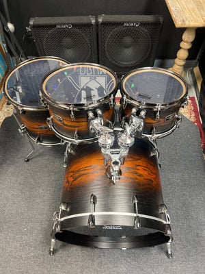 Yamaha Live Custom Hybrid Oak Uzu Earth Sunburst 4pc Drum Set