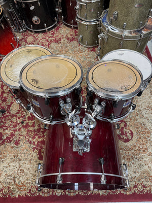 Yamaha Stage Custom 5pc Dark Red Finish Drum Set
