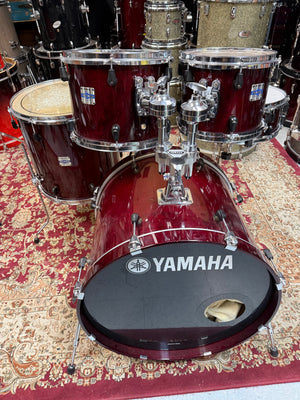 Yamaha Stage Custom 5pc Dark Red Finish Drum Set