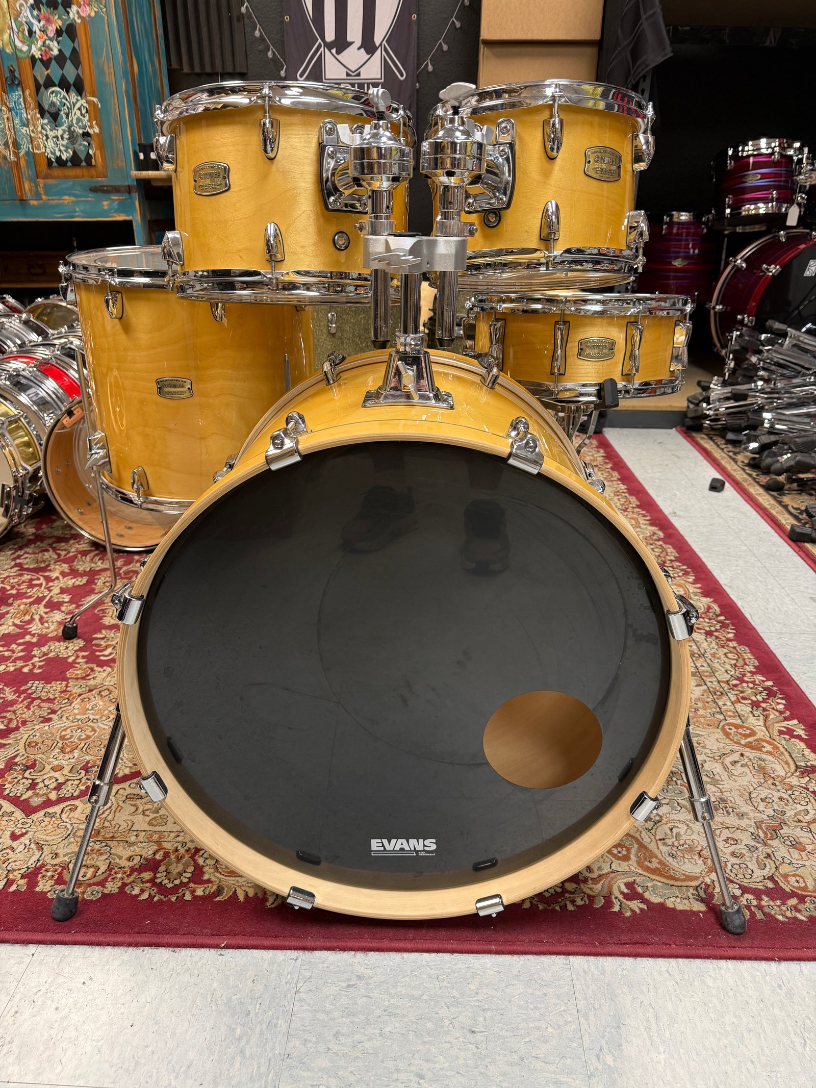 Yamaha Stage Custom 5pc Natural Finish Drum Set