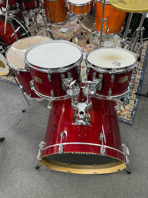Yamaha stage custom cranberry red 4pc Drum Set