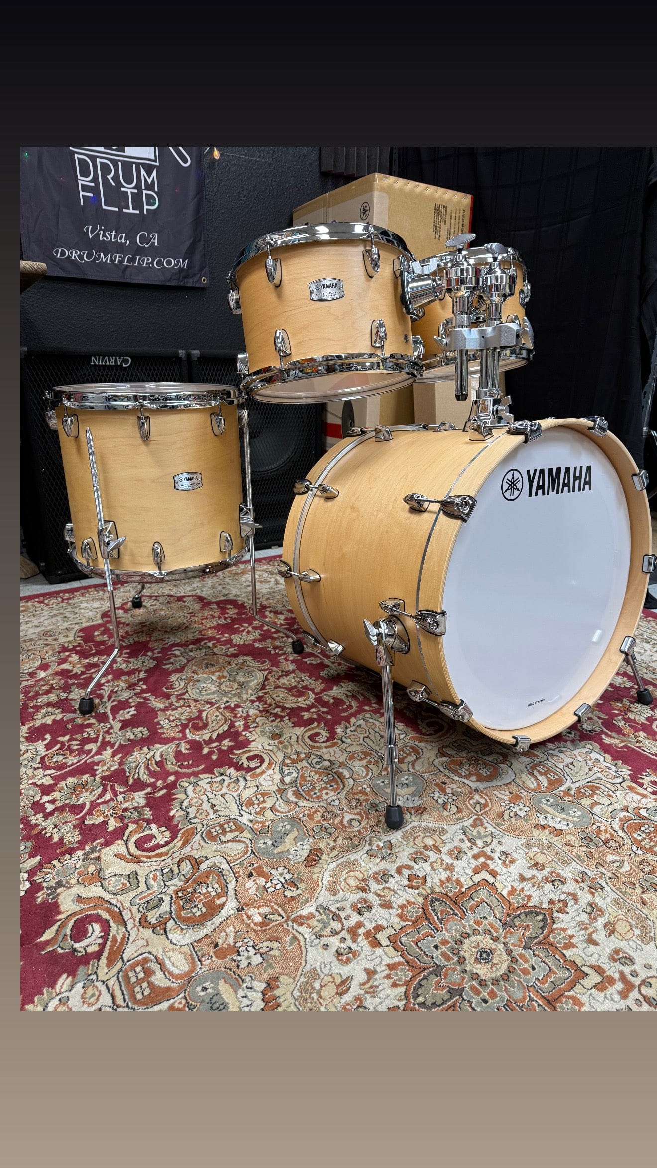 Yamaha Tour Custom Butterscotch Satin Drum Set