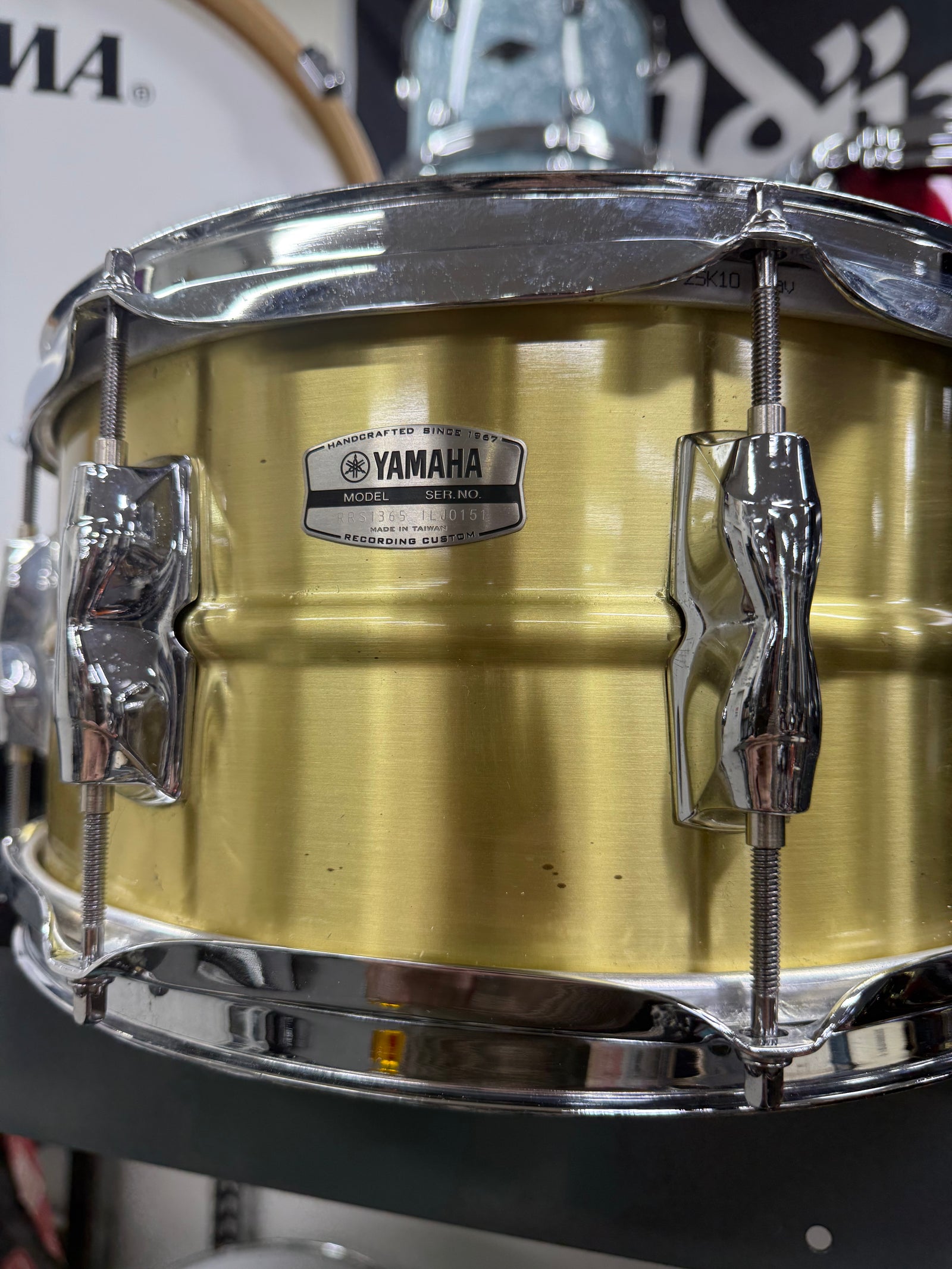 Yamaha recording custom brass 13x6.5” snare drum