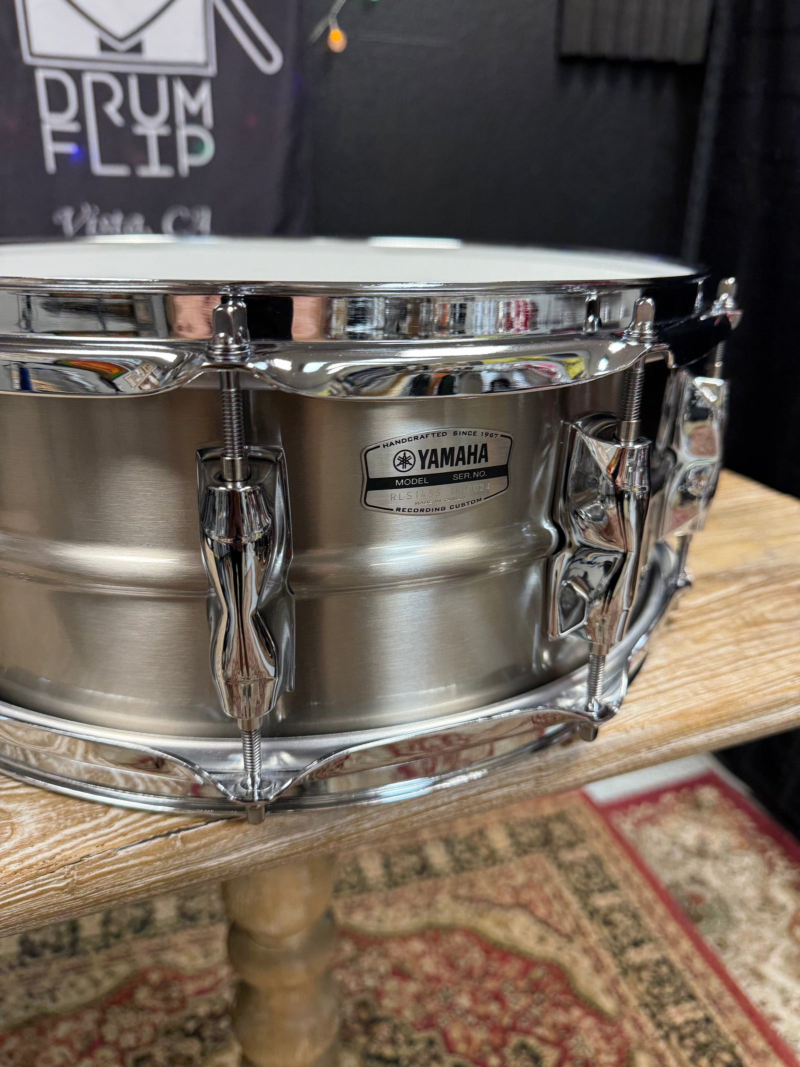 Yamaha Recording Custom Stainless Steel Snare Drum 14x5.5”