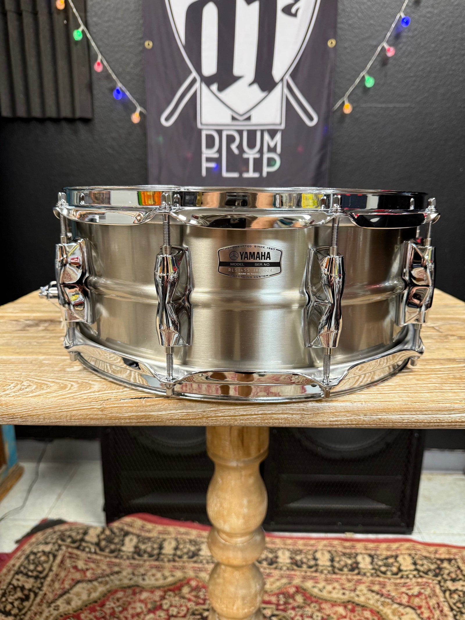 Yamaha Recording Custom Stainless Steel Snare Drum 14x5.5”