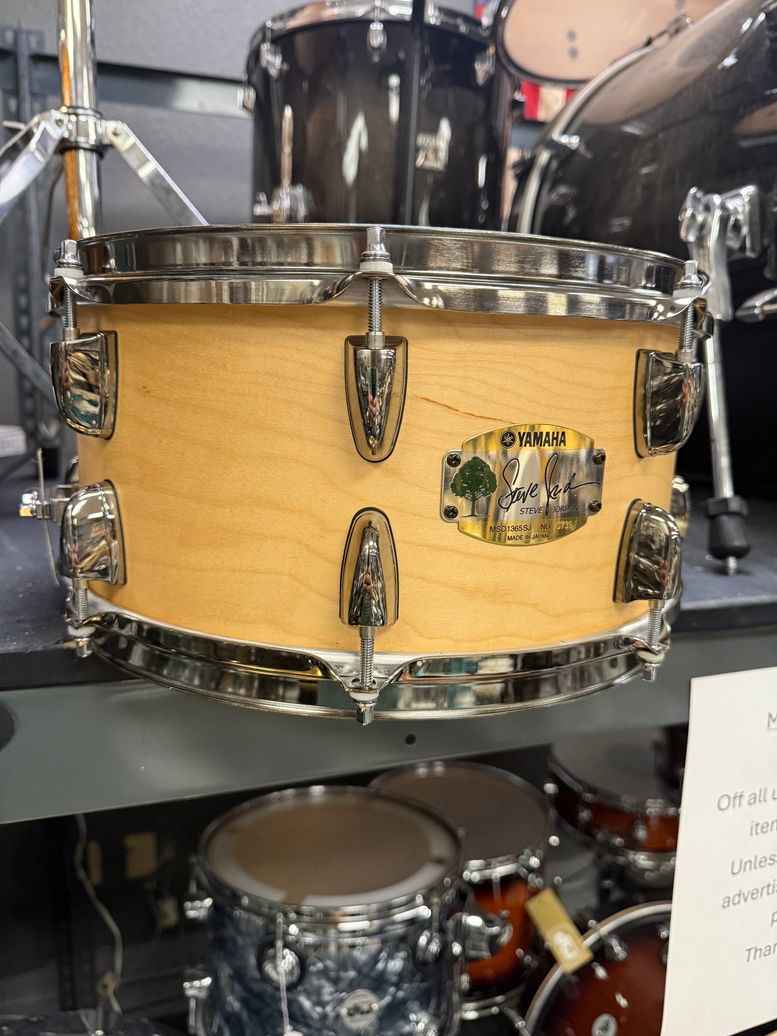 Yamaha Steve Jordan Snare 13x6.5”