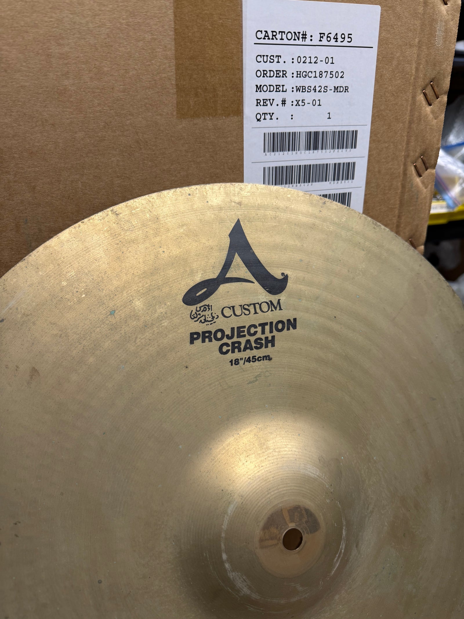 Zildjian 18” A Custom Projection Crash Cymbal