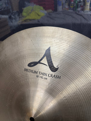 Zildjian 18” A Medium thin Crash Cymbal