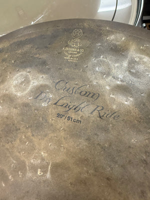 Zildjian 20” K Custom Dry Light Ride Cymbal