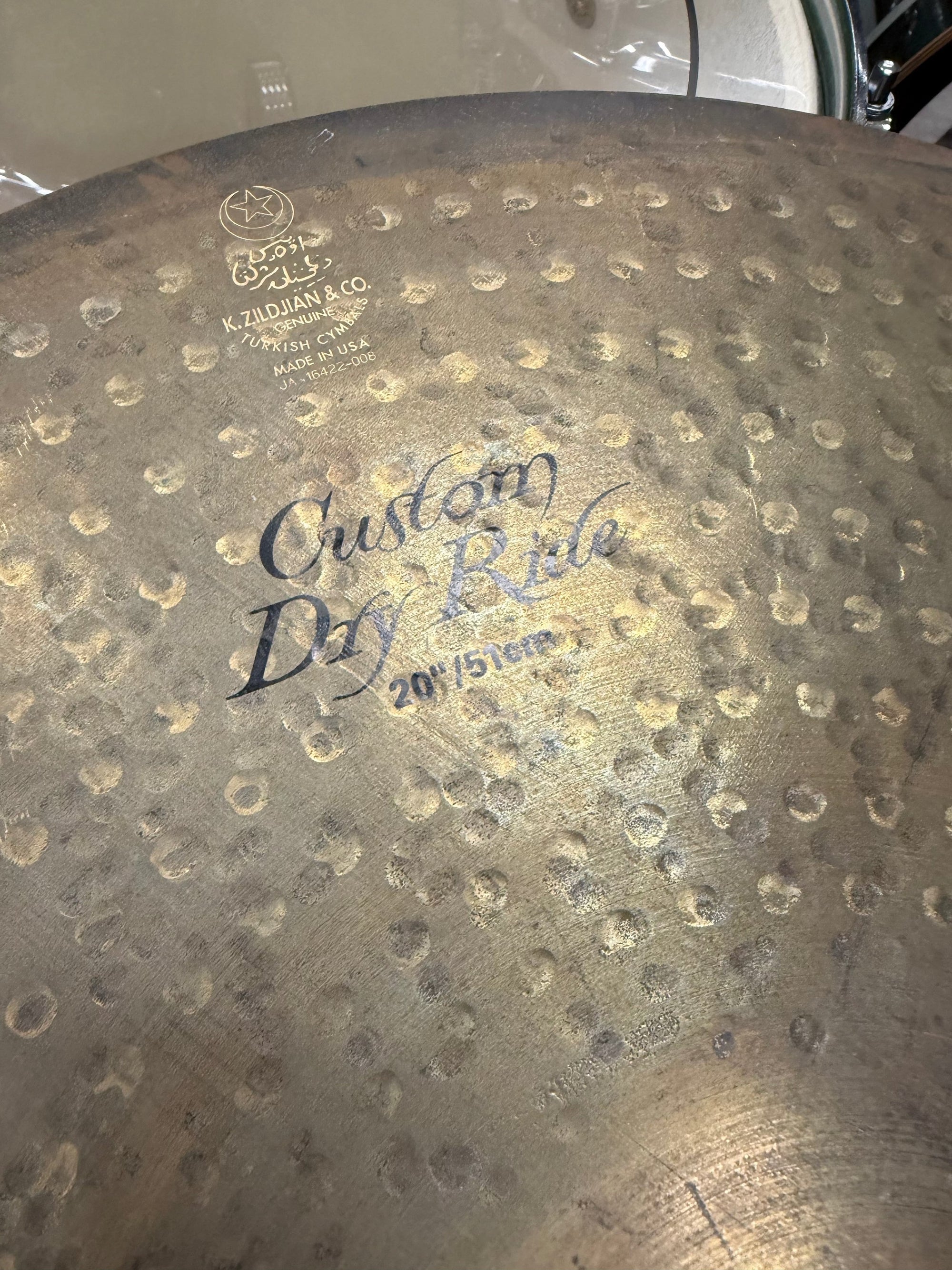 Zildjian 20” K custom dry ride cymbal
