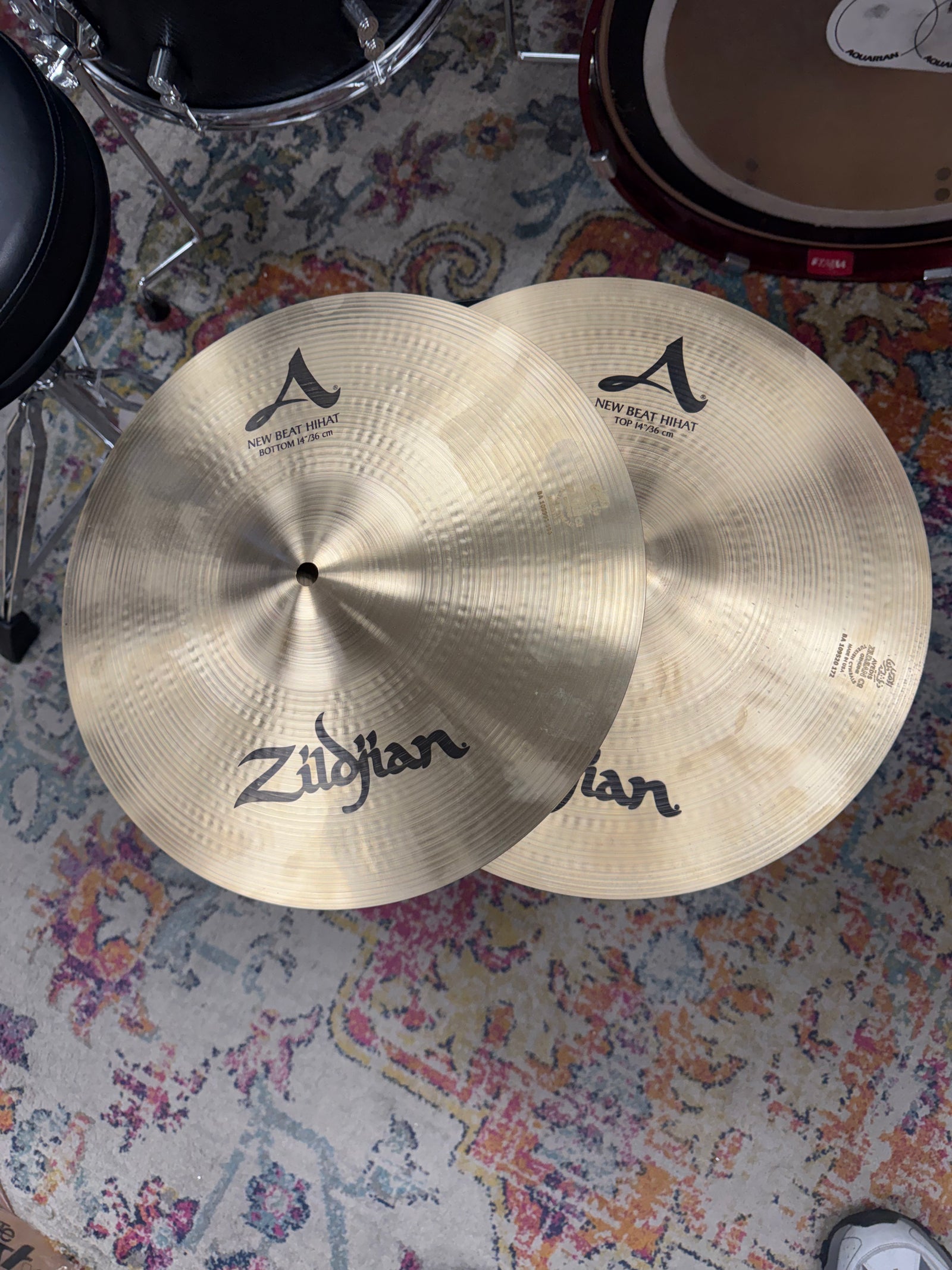 Zildjian new beat hi hats 14”